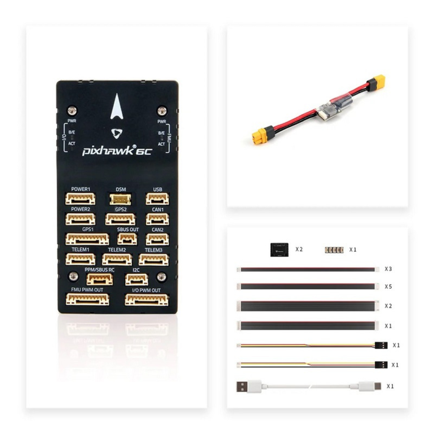 Holybro Pixhawk 6C + PM02 Power Module view 3