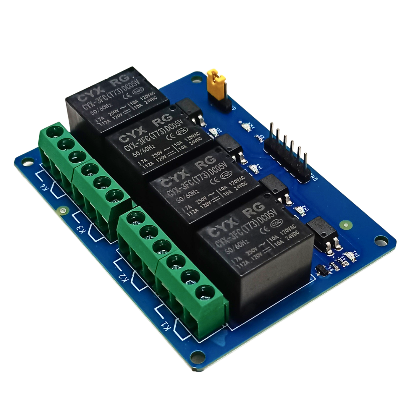 5V 4-Channel Relay Module with Optocoupler view 2