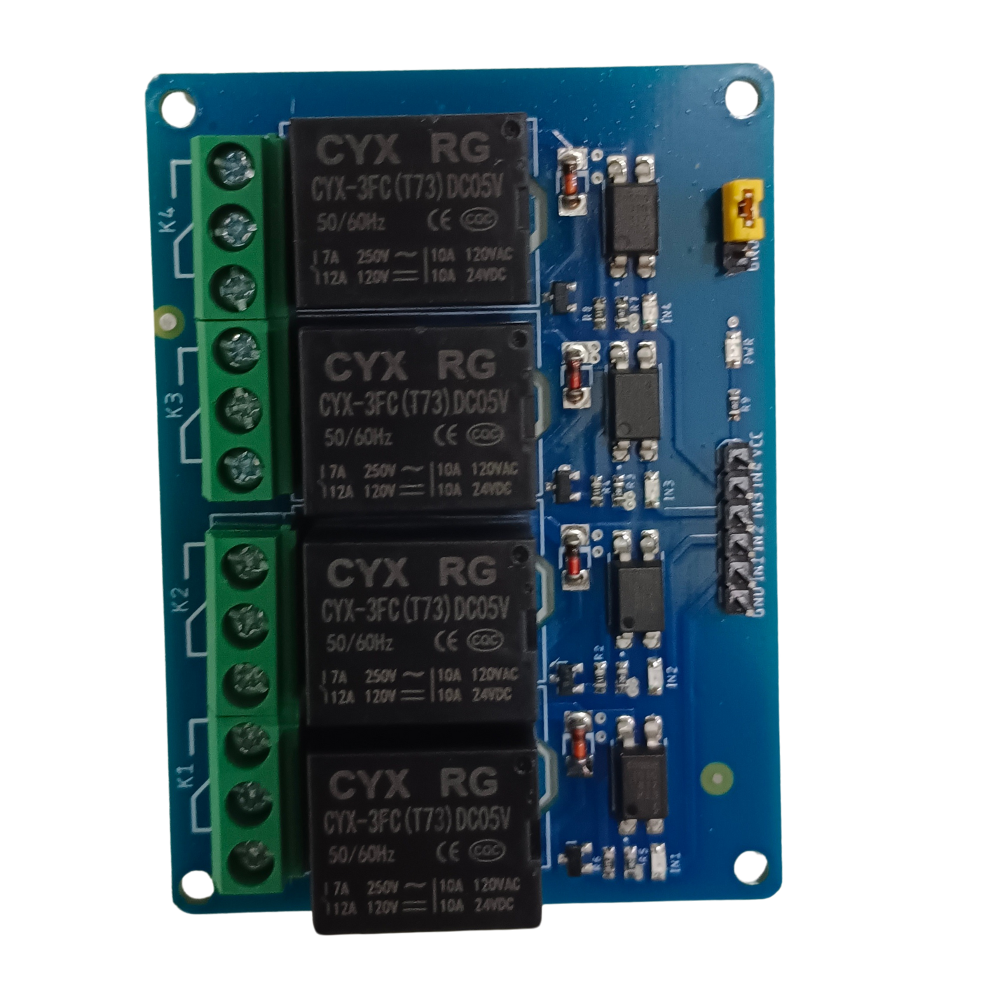 5V 4-Channel Relay Module with Optocoupler view 3