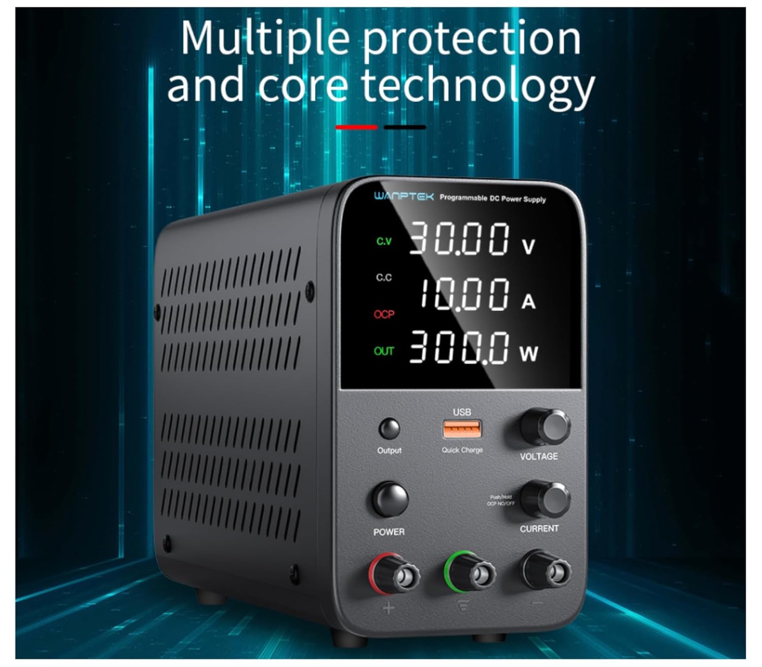Wanptek WPS3010H 30V 10A Programmable DC Bench Power Supply view 2
