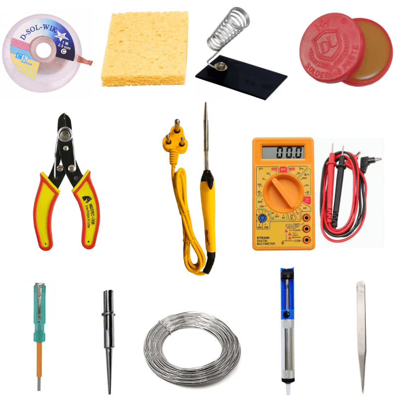 12-in-1 25W Soldering Iron Kit with Multimeter