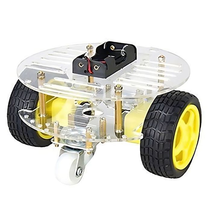 DIY 2WD Smart Robot Car Chassis Kit (Round, with Code Disk)
