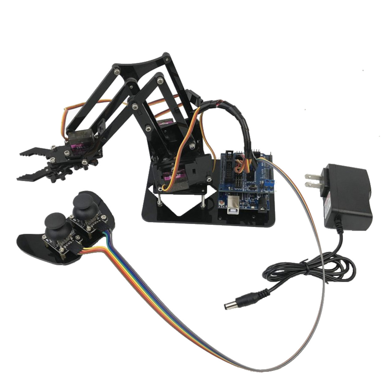 4-DOF Acrylic Robotic Arm Kit with MG996R Metal Gear Servos